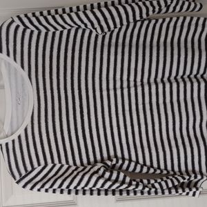 Black and white striped blouse in size XL